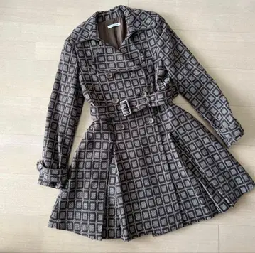 SCOT CLUB 체크 무늬 트렌치코트