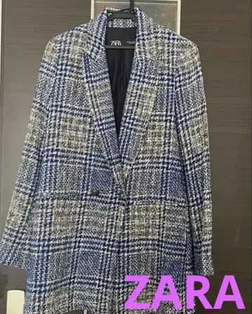 완판템 ZARA 테일러드 자켓 체크 무늬 XS