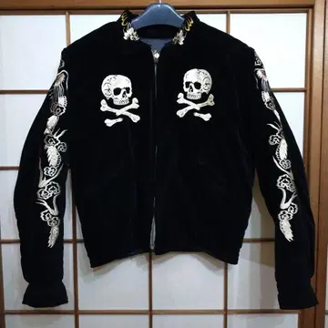 레어 빈티지 Reminiscence 카라 부착 리버서블 스카잔