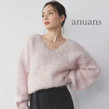 anuans 아뉴앙스 수리 알파카 니트 풀오버 핑크 한정판