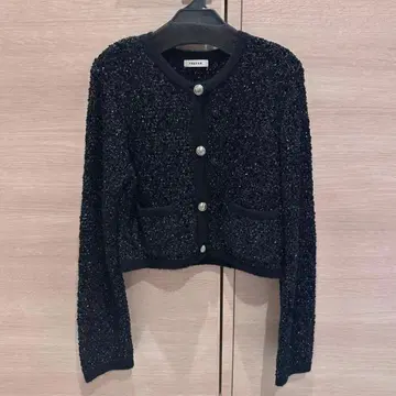 FRAYID 트위드 니트 가디건