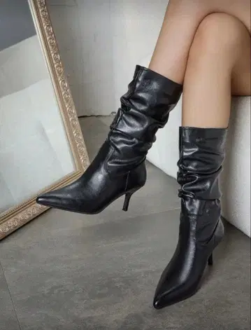 블랙 롱 부츠 36 사이즈
