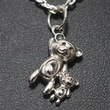 실버 925 목걸이 펜던트 참 곰 작고 귀여운 모자