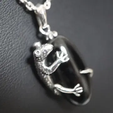 흑석 도마뱀 집지키는도마뱀 도마뱀 큰도마뱀 카나헤비 실버925 목걸이