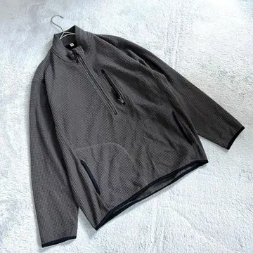 [유니클로] (M) 하프 집업 플리스 남성용 그레이 아웃도어