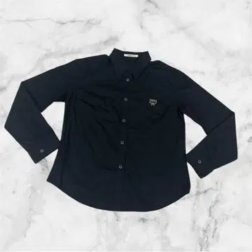 MCM 블랙 긴팔 셔츠 원포인트 로고