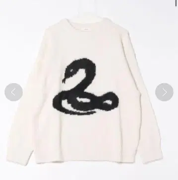 [ NOWLE ] 스네이크 크루넥 샤기 니트