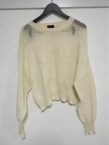 슬로피 후즈후 갤러리 시어 모헤어 니트 상의