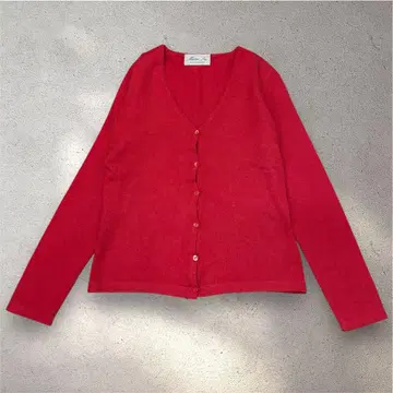 미스터 닉*캐시미어 100% 니트 가디건 빨간색 계열 고급 소재