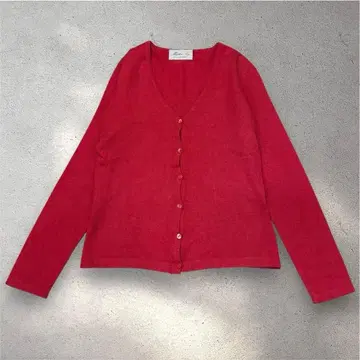 미스터 닉*캐시미어 100% 니트 가디건 빨간색 계열 고급 소재