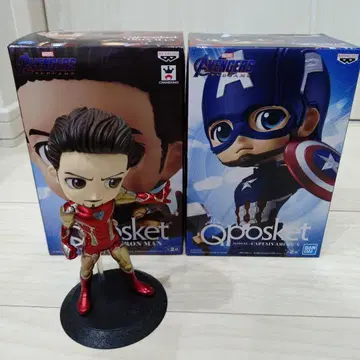 Qposket 아이언맨 & 캡틴 아메리카 피규어