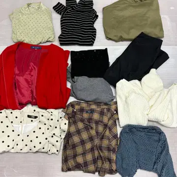 여성용 L 사이즈 이상 아가씨 계열 묶음 판매 티셔츠 원피스 니트