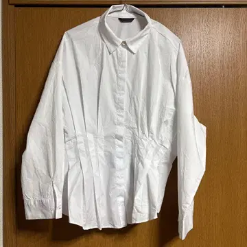 ZARA 플리츠 포플린 셔츠
