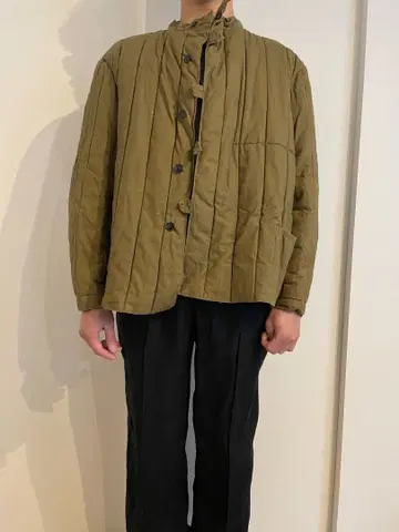 밀리터리 자켓 올리브 그린 퀼팅