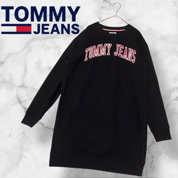 TOMMY JEANS 맨투맨 원피스 속기모 블랙 S 사이즈