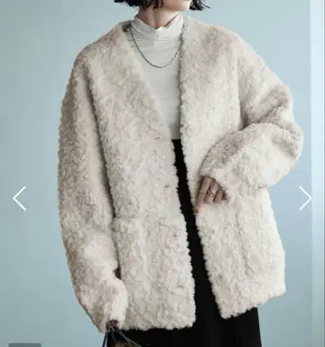 새상품 스타일 델리 모코모코 노카라 코트