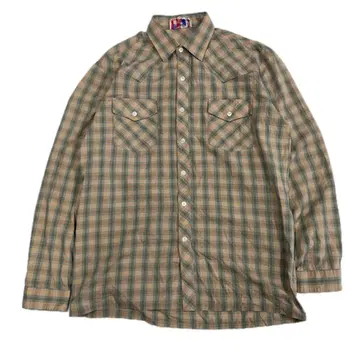 90s~00s Friendship 체크 무늬 웨스턴 셔츠 L 상당