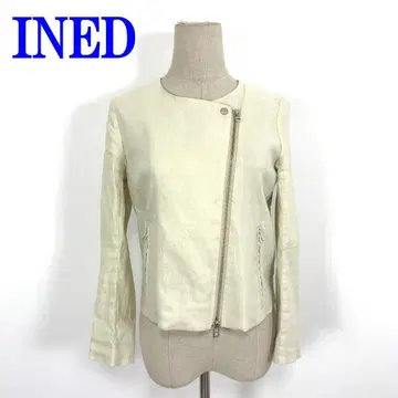 이네드 노카라 자켓 베이지 린넨 코튼 9 C3766