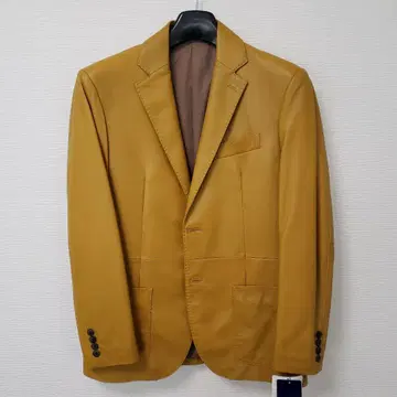 머스타드 컬러 2개 버튼 블레이저