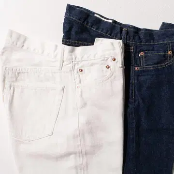 칸타타 cantate 데님 테이퍼드 트라우저스 32