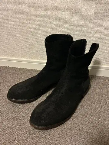 블랙 사이드 고어 부츠 백지퍼