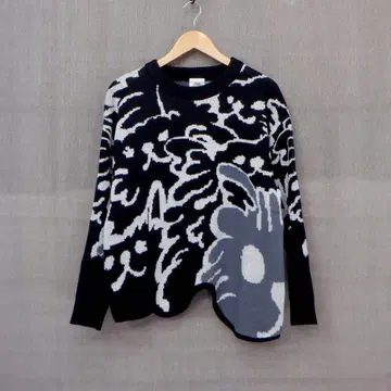 *스칼라 143685: 강아지 패턴 자카드 니트 풀오버