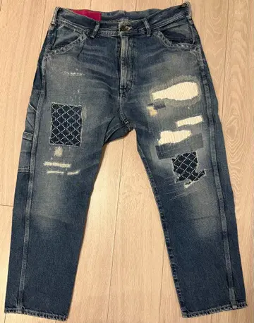 UNITED ARROWS & SONS 데미지 데님 팬츠