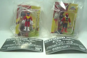슈퍼전대 히어로 레트로 소프트 비닐풍 블리스터 참 컬렉션 2종 세트