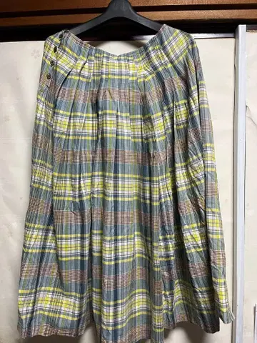 45rpm 45R 체크 무늬 롱 스커트