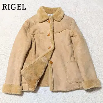 양가죽 무스탕 코트 리얼 가죽 자켓 빈티지 L 카멜