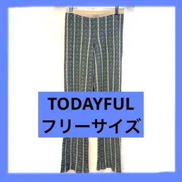 여성용 TODAYFUL 스트라이프 니트 팬츠 프리 사이즈