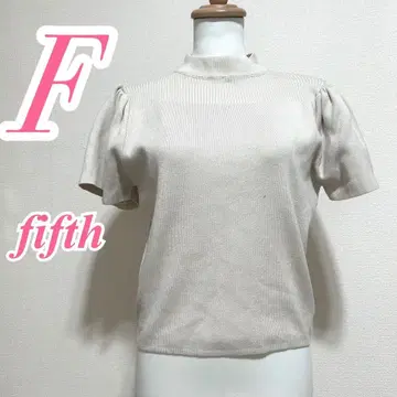 fifth 피프스 베이지 니트 플레어 슬리브 니트 아크릴