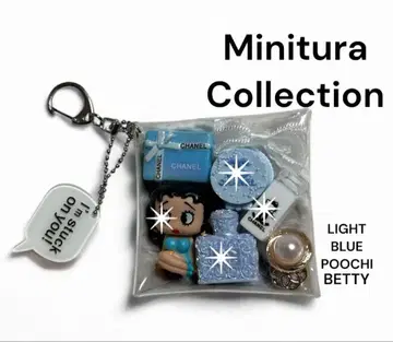 가챠 파우치 Betty Boop 스카이블루 파우치 라이트 블루