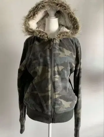 카모 패턴 퍼 후드 후드티 opium archive