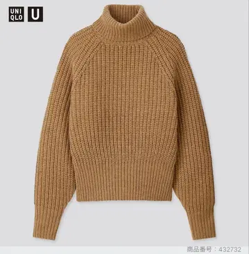 [ 새상품급 ] UNIQLO 로우 게이지 터틀넥 스웨터 브라운 XL