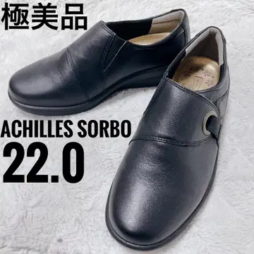 아킬레스 솔보 가죽 슬립온 여성용 블랙 스니커즈