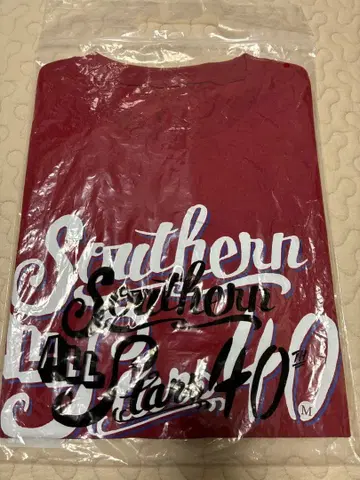 서던 올스타즈 40주년 기념 40th 티셔츠 빨간색 M 사이즈