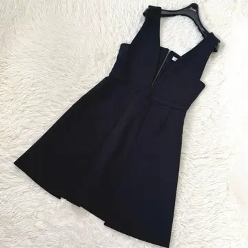 새상품급 어도어 더블 조젯 오버롤 스커트 38 원피스 블랙