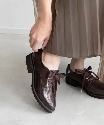 [ 새상품 박스 있음 ] 란다 우천 겸용 레이스업 슈즈 다크 브라운 M