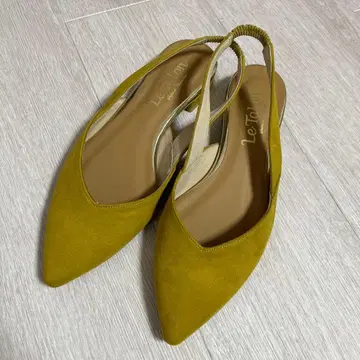 LeTalon 머스타드 스틸레토 슬링백 신발