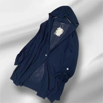 빅 사이즈! 택 포함 새상품 23구/후데트 가디건/코튼 44