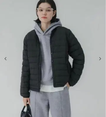 [ M 사이즈 ] coca 탈부착 이너 다운 블랙 미사용 새상품