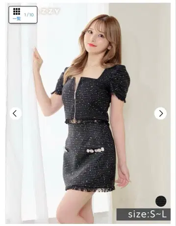 블랙 셋업 드레스 L