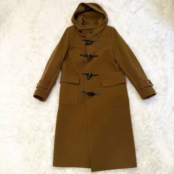 새상품급 MACPHEE 멜톤 울 롱 더플 코트 카멜