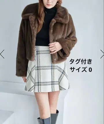 SNIDEL Sustainable 로빙 체크 미니 스커트