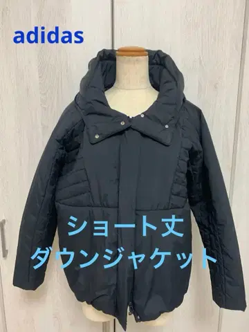 adidas 후드 부착 다운 자켓 블랙