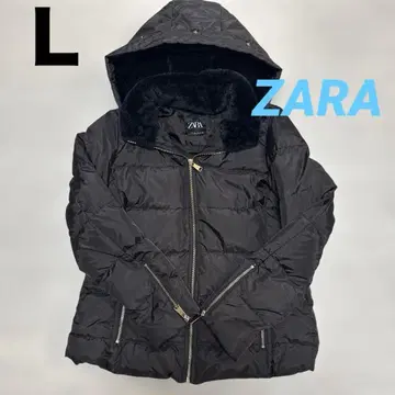 ZARA 후드 부착 블랙 다운 자켓 L 사이즈