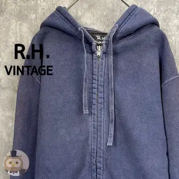 [일본제] R.H.VINTAGE 지퍼 후드티 구제 의류 남성용 무지 심플