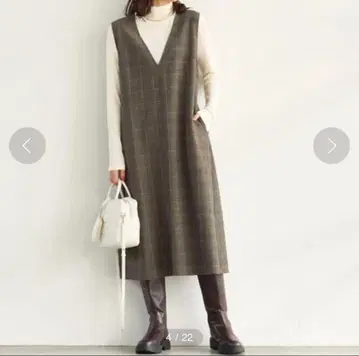 greenlabelrelaxing [ V넥 원피스 ] 오버롤 스커트