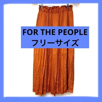 여성용 FOR THE PEOPLE TOKYO 플리츠 롱 스커트